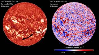 Hα 20241006  Spectroheliograph Data [upl. by Ecnatsnoc]