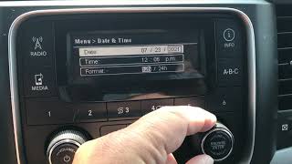 How to set the clock on a 2018 Ram 2500 Tradesman [upl. by Desberg37]