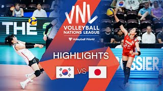 🇰🇷 KOR vs 🇯🇵 JPN  Highlights Week 1  Womens VNL 2022 [upl. by Elyk]