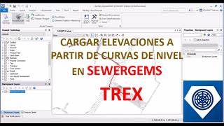 CARGAR ELEVACIONES A PARTIR DE CURVAS DE NIVEL SEWERGEMS  TREX [upl. by Ulises]