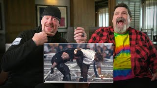 The Undertaker and Mick Foley watch iconic Hell in a Cell Match WWE Playback [upl. by Leis]