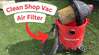 Cleaning Shop Vac amp Air Filter  Improve Performance and Suction  WetDry Vac Maintenance [upl. by Odoric526]