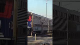 Westbound Metra ripping down the racetrack at 70 miles an hour train railway railroad [upl. by Asit]