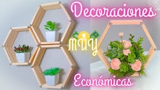 DIY Repisas Hexagonales  Decoraciones muy economicas y faciles de hacer [upl. by Harolda]