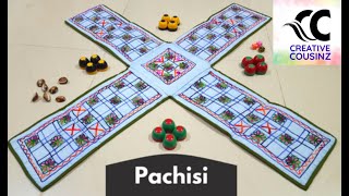 How to play Pachisi Game  Ancient board games for kids  Creative Cousinz [upl. by Aelat406]