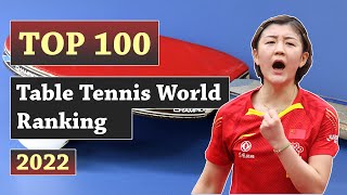 The 100 Table Tennis ITTF Women’s Singles Ranking 2022 [upl. by Baudin]