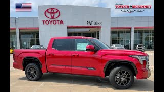 2022 TOYOTA Tundra Platinum in Supersonic Red walkaround video pictorial whats new [upl. by Riba]