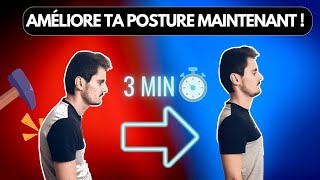 CORRIGER SA POSTURE en 3 min et DIMINUER MAL DE DOS DOS VOÛTÉ et ÉPAULES EN AVANT [upl. by Marlon964]