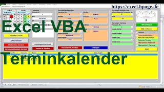 Terminkalender mit Bilder und Filter Ansicht in Kombinationsfeldern und in ListBox Excel VBA [upl. by Fulviah978]