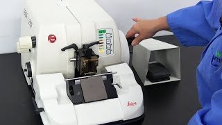 Leica RM2155 Rotary Microtome with Foot Switch for Histology Tissue Sectioning [upl. by Yllas]