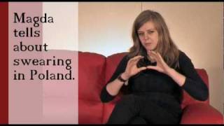 Magda tells about swearing in Poland no subs [upl. by Llenreb]