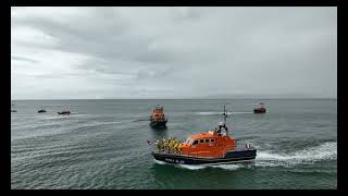 Seven lifeboats took part in a special atsea relay to commemorate two hundred years of the RNLI [upl. by Vaughan]