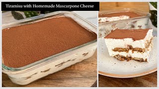 Tiramisu Recipe with Homemade Mascarpone Cheese ampHomemade lady Finger Biscuits How to Make Tiramisu [upl. by Dikmen]