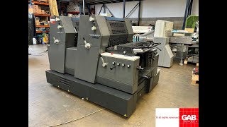 Two colour offset printing machine for sale Heidelberg GTO 52 2 Gab Supplies Ltd 2003 [upl. by Richy889]