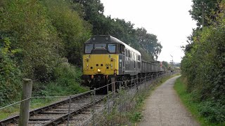 4K Ex DCRail 31601 with BR Iron Ore Tippler Wagons at Northampton amp Lamport Railway 210924 [upl. by Kumler]