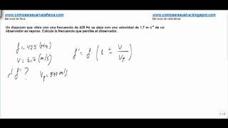 Fisica fenomenos ondulatorios efecto Doppler frecuencia percibida [upl. by Marissa]