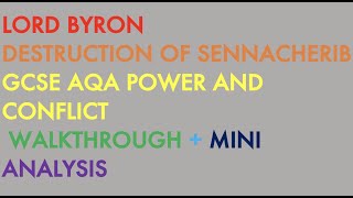 Destruction of Sennacherib English Lit GCSE AQA Help [upl. by Finbar]