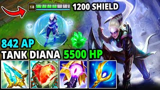 Diana but I have 5500 HP with 842 AP and 1200 SHIELD VALUE SEASON 14 NEW TANK DIANA BROKEN BUILD [upl. by Aydne552]