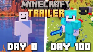 I Survived 100 Days Inside The Minecraft Trailer [upl. by Cown]