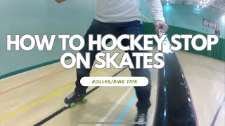 How to Hockey Stop on Quad Skates For Roller Derby [upl. by Stetson]