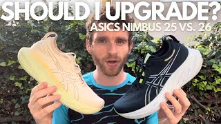 Asics Gel Nimbus 25 vs 26  Which to Choose [upl. by Kelvin54]