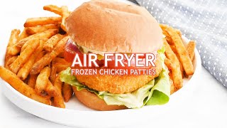 Air Fryer Frozen Chicken Patties  Quick amp Easy Chicken Burgers [upl. by Inait]