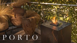 Porto  Automatic Ethanol Fireplace for Outdoors  Remote control  Safe BEV Technology [upl. by Warga30]