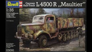 135 Revell AG L 4500 R Maultier Kit 03091 [upl. by Aitahs]