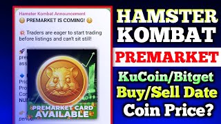 Hamster Kombat Coin Pre Market Withdraw  Hamster Kombat BuySell  Hamster Pre Market Launch [upl. by Obelia]