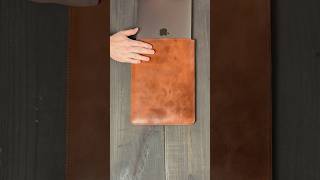 Making A Leather Case From Beginning To End shorts [upl. by Naletak140]