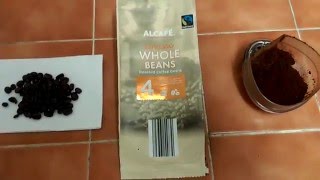 Aldi Alcafe espresso whole beans review [upl. by Einama]