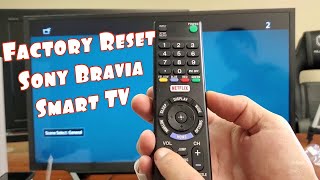 Sony Bravia TV How to Factory Reset Back to Original Default Settings [upl. by Phio388]