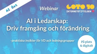 AI i Ledarskap Driv framgång och förändring  praktiska insikter för VD och ledningsgrupper [upl. by Paolo]