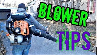 Blower techniques for leaf removal  Backpack blower tips  How to use a backpack blower [upl. by Ingamar]