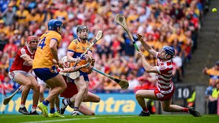 Highlights Clare find extra gear to edge Cork in epic 2024 AllIreland hurling final [upl. by Kcirted901]