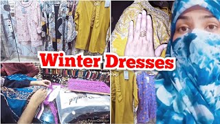 Winter Dresses  Latest Winter dresses stitching  Laces with Winter dresses  Happy Family Vlogs [upl. by Helena]