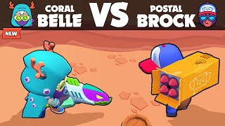 CORAL BELLE vs POSTAL BROCK  1 vs 1  Brawl Stars [upl. by Aitam]