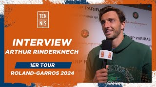 Interview de Arthur Rinderknech après le 1er Tour de RolandGarros 2024  FFT [upl. by Ketchan]