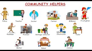 Community Helpers  Jobs and Occupations  Professions kids education learning [upl. by Ute]