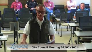 July 2nd 2024 Laramie Wyoming  City Government Live Stream [upl. by Matthei]