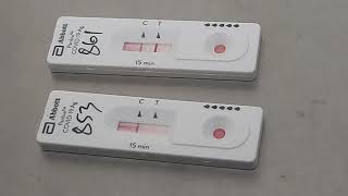 SARSCOV2 Antigen Test Positive COVID19 Rapid Test Positive Demonstration [upl. by Gniy246]