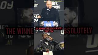 Jones Jones reaction winner fighting Tom Aspinall idea ufc309 shorts [upl. by Sherrill387]