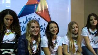 JESC 2014 Interview with The Peppermints San Marino [upl. by Hgielak651]