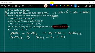 a Cho dung dịch KHSO4 vào dung dịch BaHCO32 b Cho dung dịch NH4HCO3 vào dung dịch BaOH2 đun [upl. by Dixie]