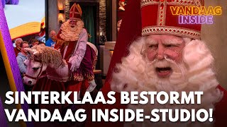 Sinterklaas zorgt met paard voor CHAOS in Vandaag Insidestudio  VANDAAG INSIDE [upl. by Ahsenrat]