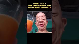 Wrinkly Bald Man Drinkes Orange Juice [upl. by Ambros568]