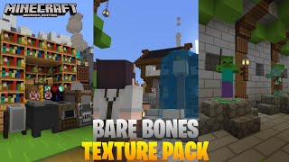 Bare Bones Texture Pack  Minecraft PE 120 [upl. by Geithner]