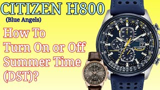 Citizen EcoDrive Radio Controlled H800 Daylight Savings Time DST Setting  Change Summer Time [upl. by Ahsaet817]