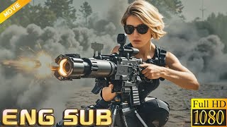 2024 Action Movie A super female agent battles Mutant Cerberus with an American Gatling gun [upl. by Ykcor]