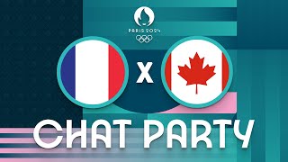 France v Canada  Mens Olympic Basketball Tournament Paris 2024  Chat Party ⚡🏀 [upl. by Ambrogino789]